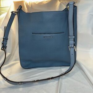 Michael Kors Dusty Blue Pebbled Leather Bag